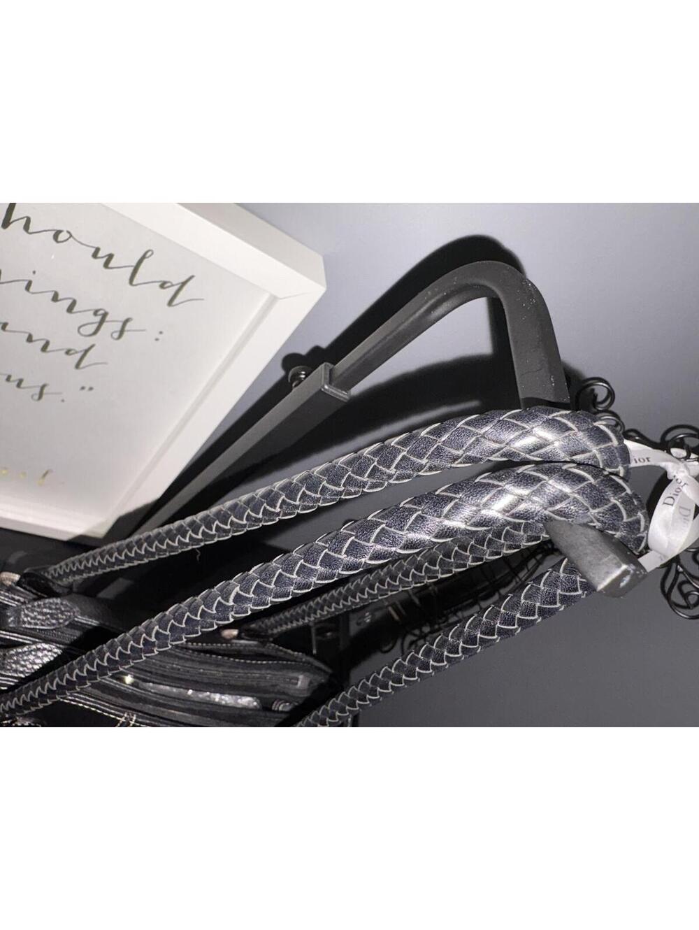 Brighton Black Pebbled Leather Satchel Bag Braided Straps C73135 - Picture 4 of 8